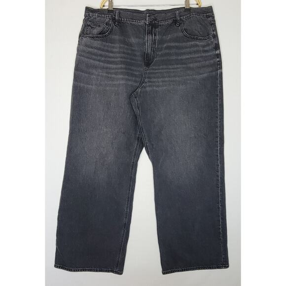 AE Embellished Strigid High-Waisted Stovepipe Jean Black Blaze Women's Plus sz20 - Picture 1 of 13